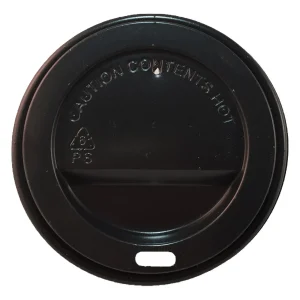 TAPA C/PICO P/VASO TERMICO DE 300 CC X 25 UNID NEGRA