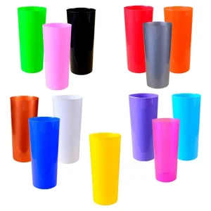 VASO TRAGO LARGO COLORES VS X UNID